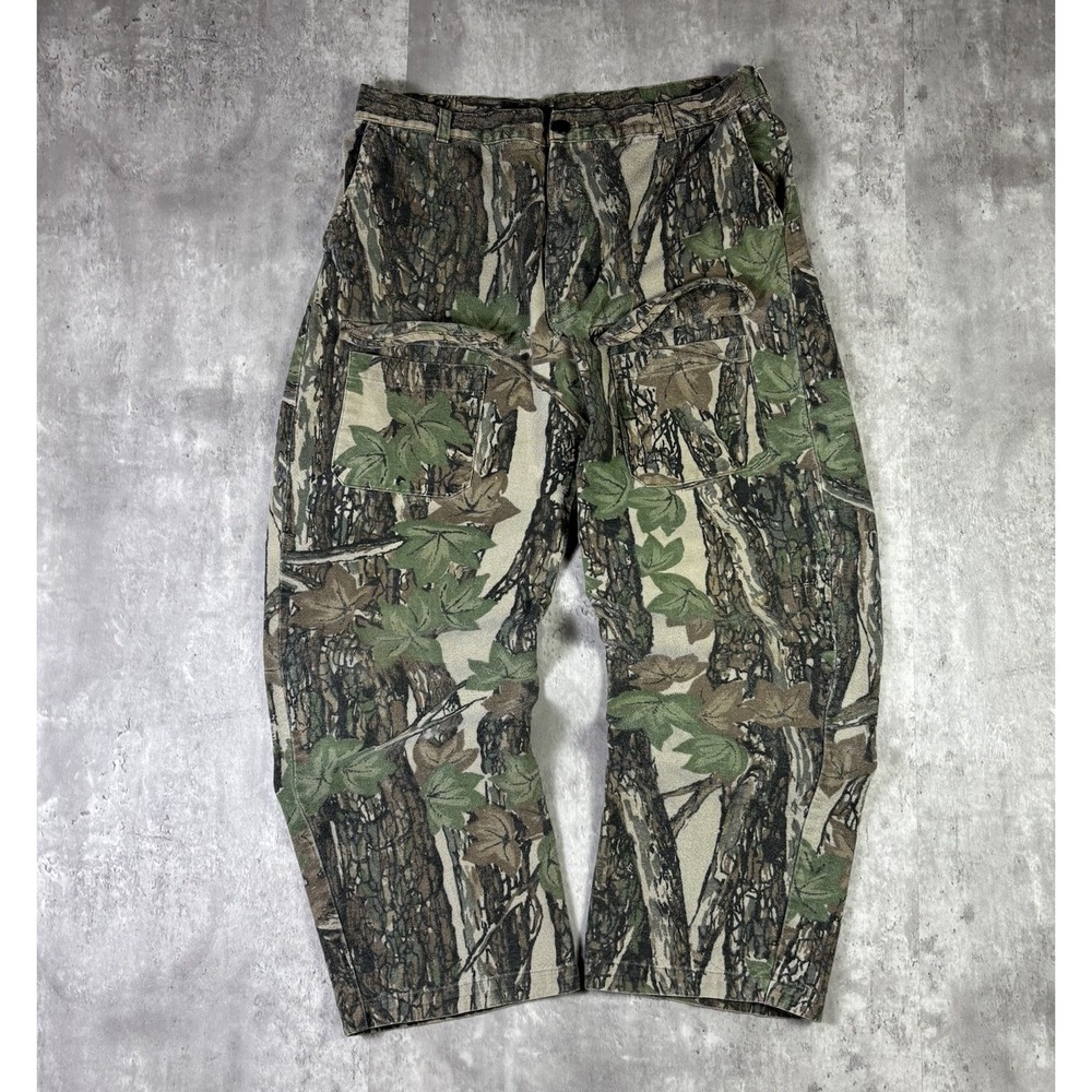 Vintage Camo Pants RealTree Cotton Camouflage Utility Straight Leg size 36x30
